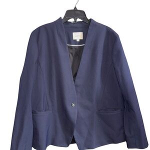 LOFT Classic Deep Blue Blazer Size 18